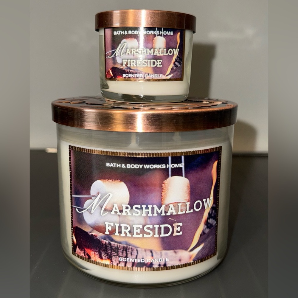 Bath & Body Works Marshmallow Fireside
🔥3 WICK & MINI CANDLE DUO🔥
~RARE & HTF~